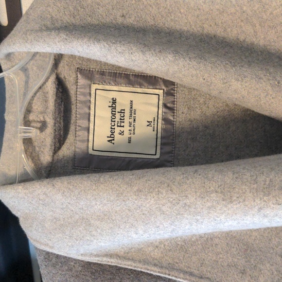 Abercrombie & Fitch Wool Blend Belted Wrap Trench Coat Size M - Picture 2 of 3